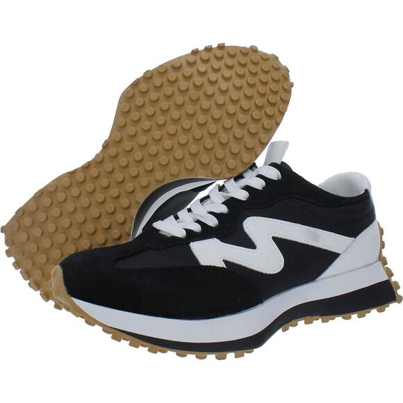 Steve Madden Womens Campo B/W Lace-Up Casual and Fashion Sneakers Shoes Used - Picture 3 of 4